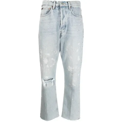 Blaue Gerades Jeans Casual Stil , Damen, Größe: W28 - Polo Ralph Lauren - Modalova