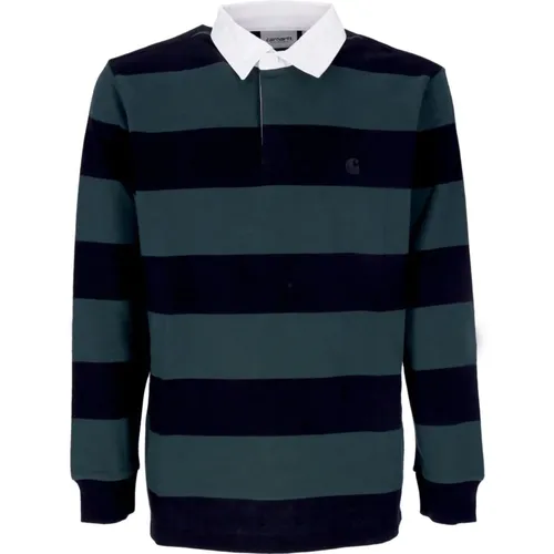 Gestreiftes Langarm-Polo-Rugby-Shirt , Herren, Größe: XL - Carhartt WIP - Modalova