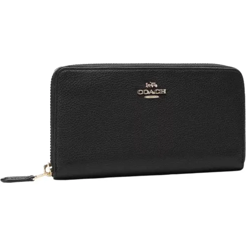 Leather Wallet with Zipper Closure , female, Sizes: ONE SIZE - Coach - Modalova