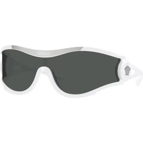 Stylish Dark Grey Sunglasses , unisex, Sizes: 42 MM - Versace - Modalova