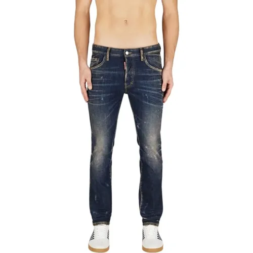 Skater Model Stretch Baumwoll Jeans , Herren, Größe: XL - Dsquared2 - Modalova