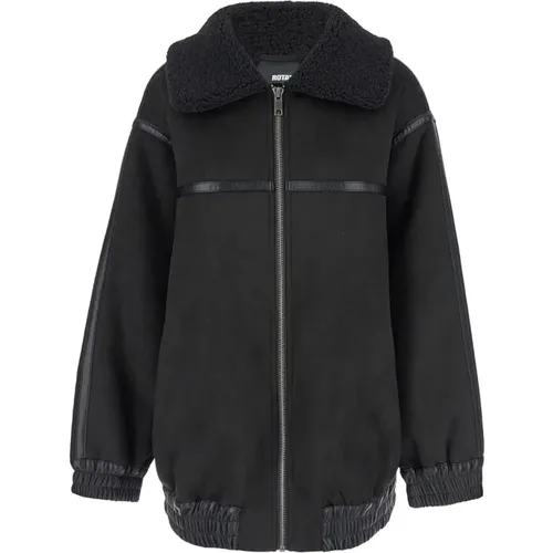 Schwarze Oversized Bomberjacke , Damen, Größe: XS - ROTATE Birger Christensen - Modalova