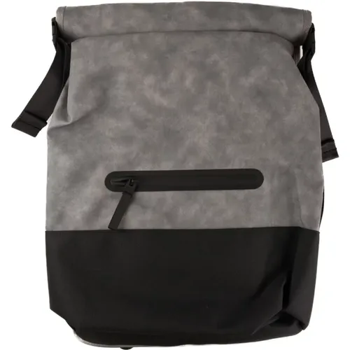 Technical fabric unisex backpack with front pocket , male, Sizes: ONE SIZE - Rains - Modalova