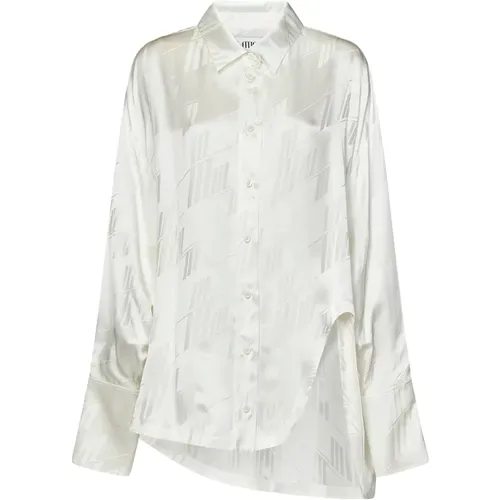 Oversized Jacquard Satin Shirt , female, Sizes: XS - The Attico - Modalova