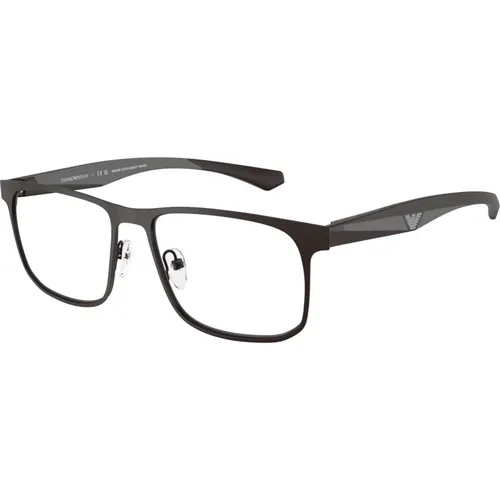 Stilvolle Brille Ea1163 in Blau , Herren, Größe: 55 MM - Emporio Armani - Modalova