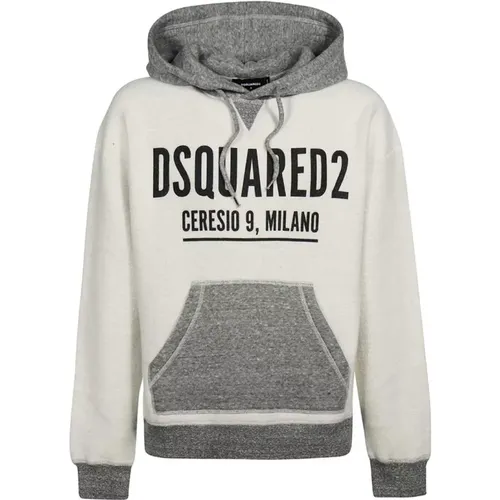 Bedruckter Kapuzenpullover , Herren, Größe: S - Dsquared2 - Modalova