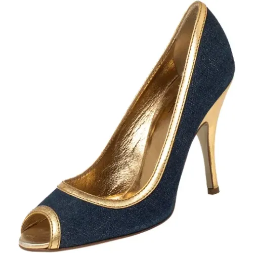 Pre-owned Denim heels , Damen, Größe: 39 EU - Dolce & Gabbana Pre-owned - Modalova
