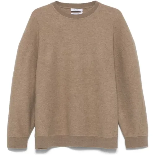 Strukturierter Crew Neck Wollpullover , Damen, Größe: S - Max Mara - Modalova