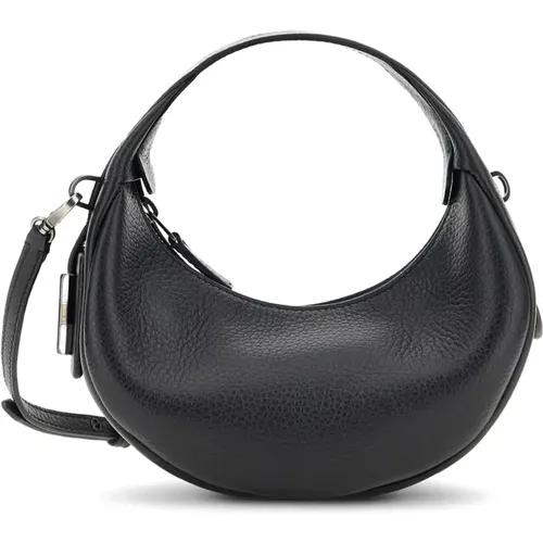 Leather Mini Round Bag with H Accessory , female, Sizes: ONE SIZE - Hogan - Modalova