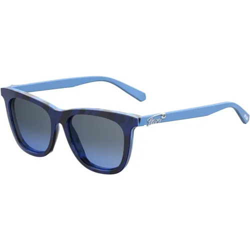Blaue Verlaufssonnenbrille Mol005/S-Rcj , Damen, Größe: 52 MM - Love Moschino - Modalova