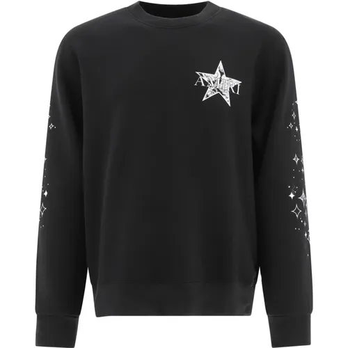 Paisley Star Printed Crewneck Sweatshirt , male, Sizes: L - Amiri - Modalova