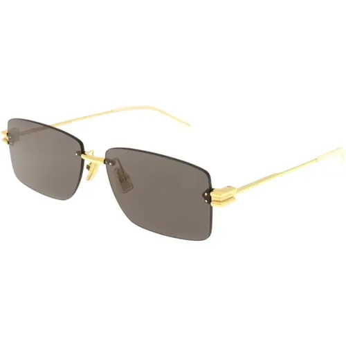 Sonnenbrille BV1126S,Gold/Dark Grey Sunglasses - Bottega Veneta - Modalova