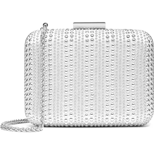 Elegante Silberne Strass Clutch Tasche - Kazar - Modalova