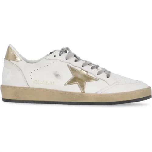 Weiße Ledersneakers mit Goldstern , Damen, Größe: 39 EU - Golden Goose - Modalova