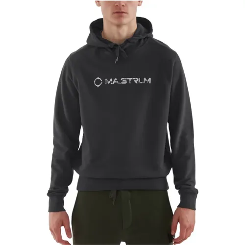 Cracked Logo Hooded Sweat Jet , male, Sizes: XL, M, L - Ma.strum - Modalova