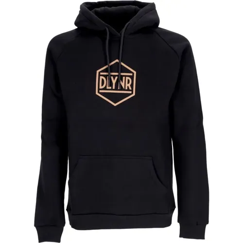 Schwarzer Logo Hoodie mit Kängurutasche - Dolly Noire - Modalova