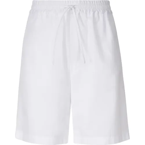 Weiße Baumwoll-Shorts mit elastischem Bund - Lardini - Modalova
