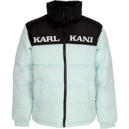 Retro Essential Puffer Jacke mit Seitentaschen , Herren, Größe: S - Karl Kani - Modalova