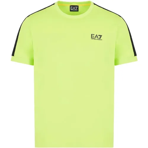 Short Sleeve T-Shirt with Logo Tape , male, Sizes: S, L, M, XL - Emporio Armani EA7 - Modalova