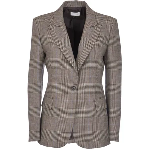 Beige Gingham Jacke P.A.R.O.S.H - P.A.R.O.S.H. - Modalova