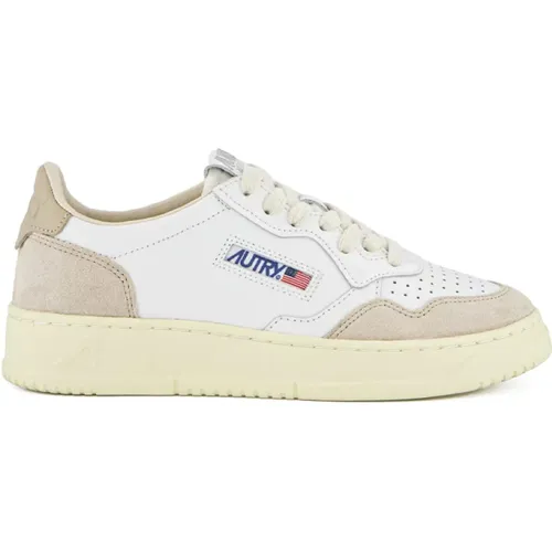 Medalist Low Weiße Beige Sneakers , Herren, Größe: 39 EU - Autry - Modalova