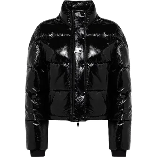 Shiny Vinyl Bomber Jacket , female, Sizes: M, S - Courrèges - Modalova