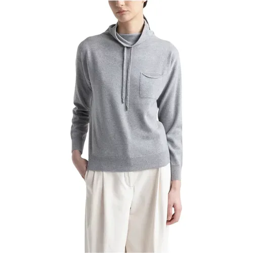 Woll-, Seiden- und Kaschmir-Kapuzenpullover , Damen, Größe: XS - PESERICO - Modalova