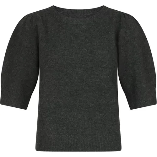 Bow Knit Tee - Anthracite , female, Sizes: 2XL, L, M, S - NEO NOIR - Modalova