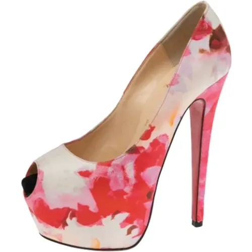 Pre-owned Fabric heels , female, Sizes: 4 UK - Christian Louboutin Pre-owned - Modalova