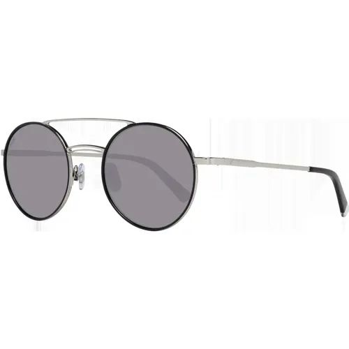 Silberne Oval Sonnenbrille Damen Grau - WEB Eyewear - Modalova