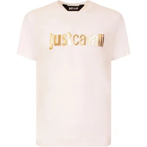 Weiße T-Shirt und Polo Kollektion , Herren, Größe: L - Just Cavalli - Modalova