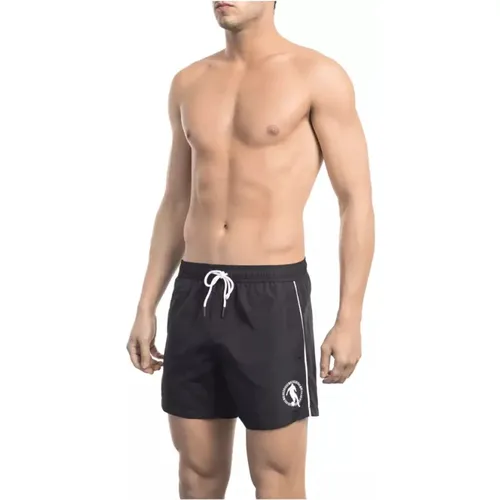 Swim Shorts with Front Print , male, Sizes: M, 2XL, XL, S, L - Bikkembergs - Modalova