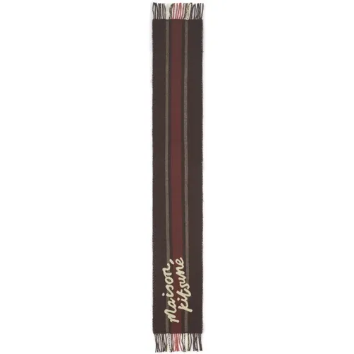 College Stripes Scarf Muffler , female, Sizes: ONE SIZE - Maison Kitsuné - Modalova