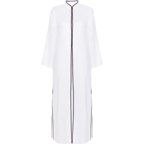 Linen Slub Texture Shirt , female, Sizes: S, XS - TORY BURCH - Modalova