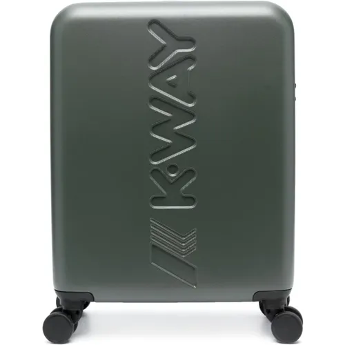 Trolley Suitcase with Logo , male, Sizes: ONE SIZE - K-way - Modalova