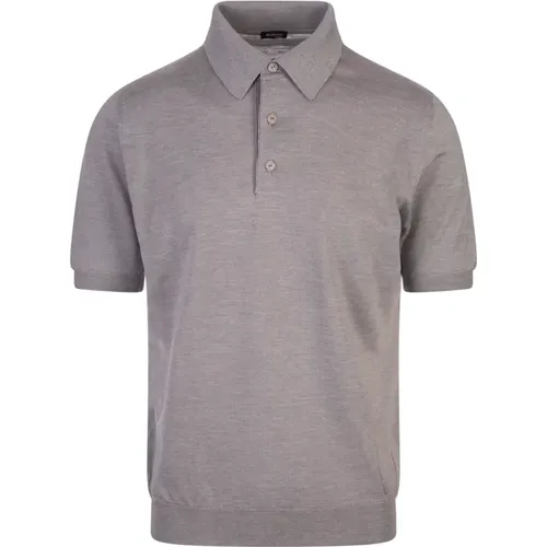 Luxury Grey Silk Blend Polo Shirt , male, Sizes: XL, 2XL, L, M - Kiton - Modalova
