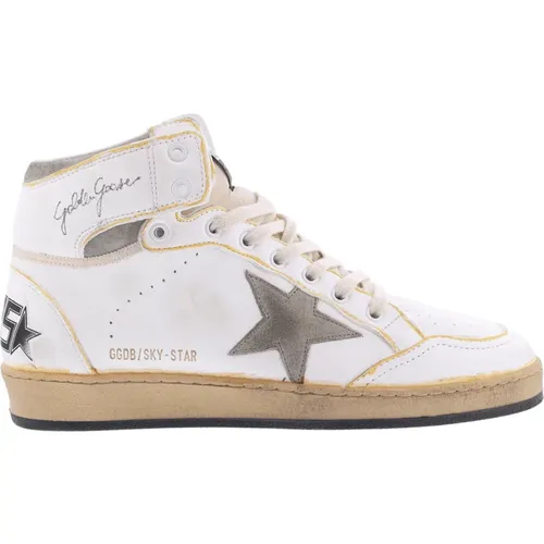 Sky Star Sneaker Weiß/Gelb , Herren, Größe: 44 EU - Golden Goose - Modalova