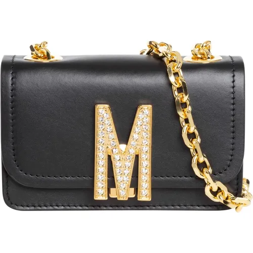 Einfache Logo Cross Body Tasche , Damen, Größe: ONE Size - Moschino - Modalova