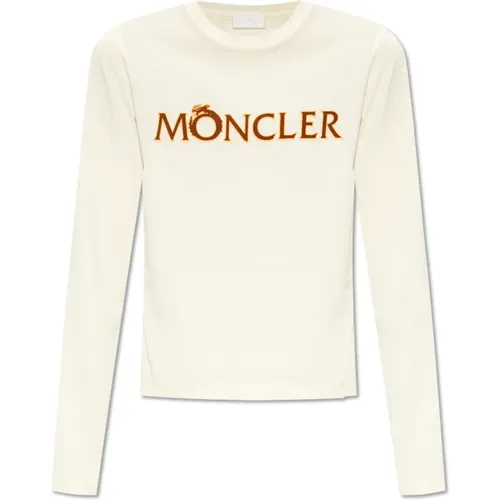 Top mit Logo , Damen, Größe: M - Moncler - Modalova