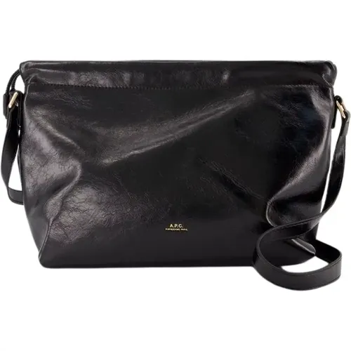 Schwarze Crossbody-Tasche mit Magnetverschluss - A.P.C. - Modalova