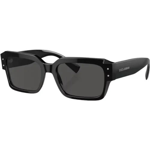 Quadratische Sonnenbrille Minimalistischer Stil Schwarz , Herren, Größe: 56 MM - Dolce & Gabbana - Modalova