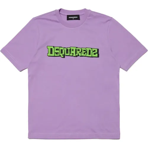 T-Shirt mit Graffiti-Logo Dsquared2 - Dsquared2 - Modalova