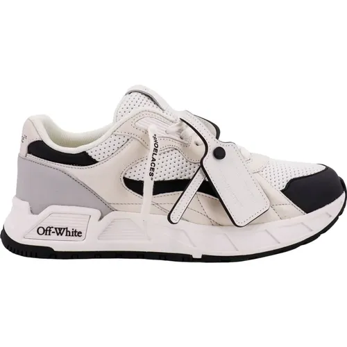 White Leather Sneakers for Men , male, Sizes: 7 UK, 9 UK - Off White - Modalova