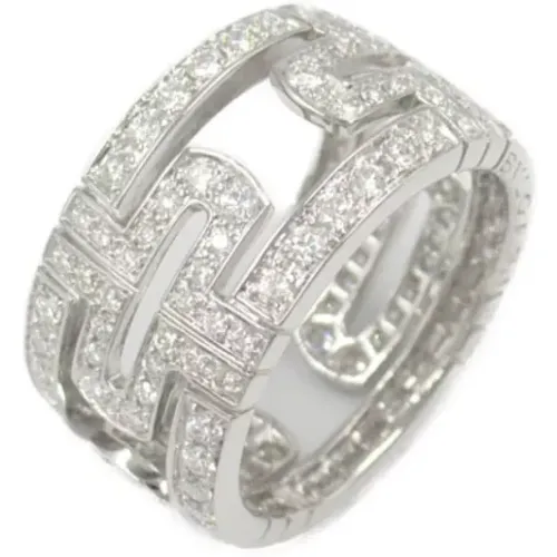 Pre-owned White Gold rings , female, Sizes: ONE SIZE - Bvlgari Vintage - Modalova