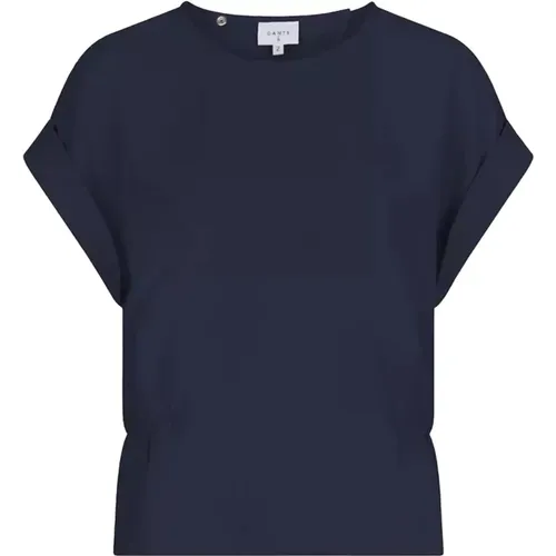 Elegantes Navy Top mit Taillendetail , Damen, Größe: L - Dante 6 - Modalova