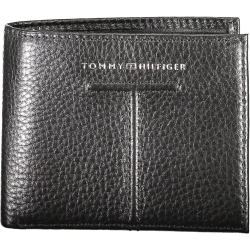 Leather Wallet with Double Card Spaces , male, Sizes: ONE SIZE - Tommy Hilfiger - Modalova