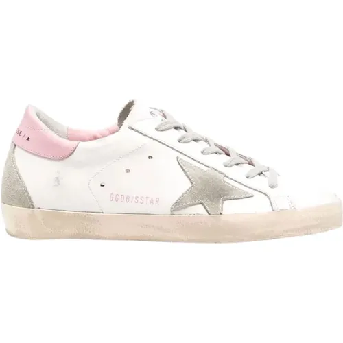 Weiße Leder Super-Star Sneakers , Damen, Größe: 36 EU - Golden Goose - Modalova