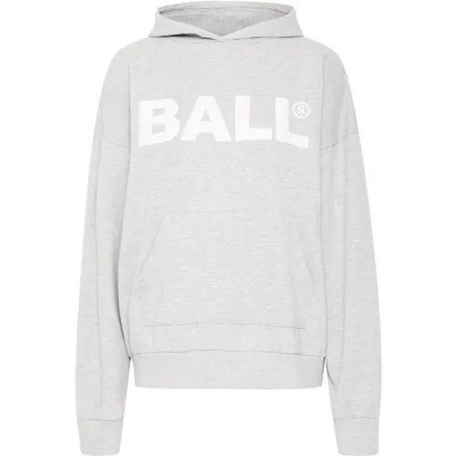 Logo Hoodie Sweatshirt Grey Melange , female, Sizes: L, M - Ball - Modalova