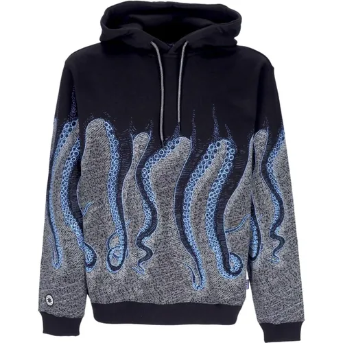 Schwarzer Überall Hoodie Herren , Herren, Größe: L - Octopus - Modalova