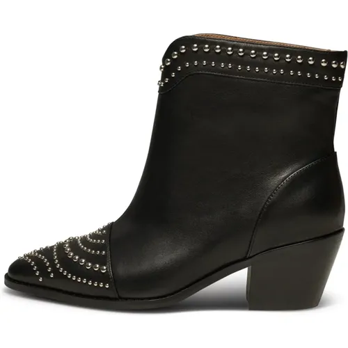 Annika Western Stud Lederstiefel - Schwarz , Damen, Größe: 36 EU - Shoe the Bear - Modalova